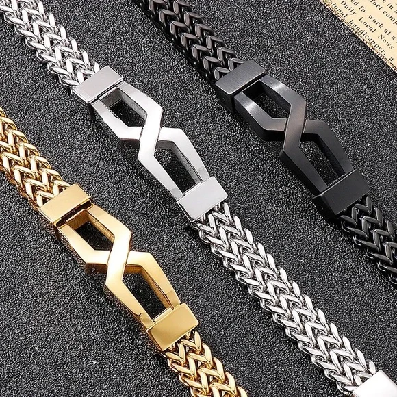 12mm Luxury Stainless Steel Bangle Bracelet - Picture 11 of 12